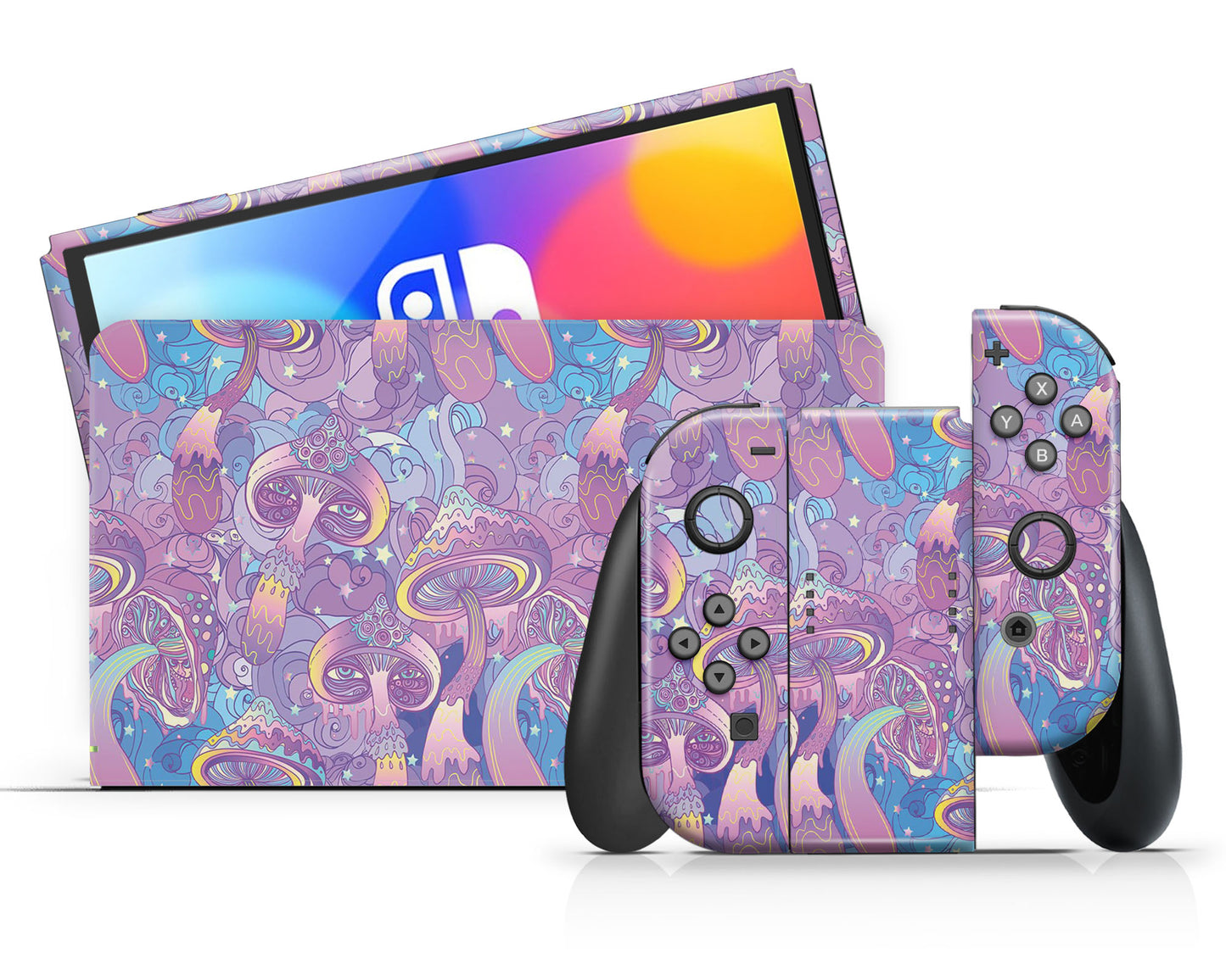 Psychedelic Mushroom Nintendo Switch OLED Skin