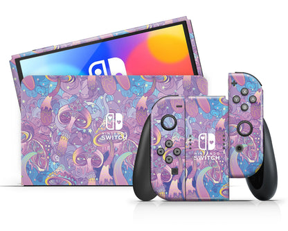 Psychedelic Mushroom Nintendo Switch OLED Skin