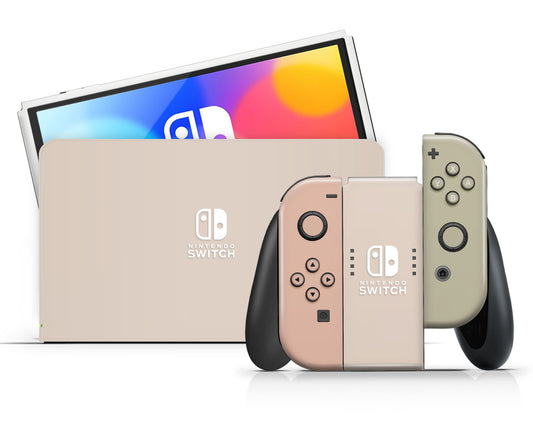 Soft Parisian Garden Nintendo Switch OLED Skin