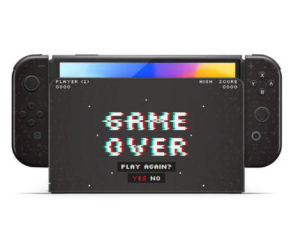 Lux Skins Nintendo Switch OLED Game Over Joycons Only Skins - Art Meme Skin