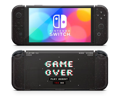 Lux Skins Nintendo Switch OLED Game Over Full Set Skins - Art Meme Skin