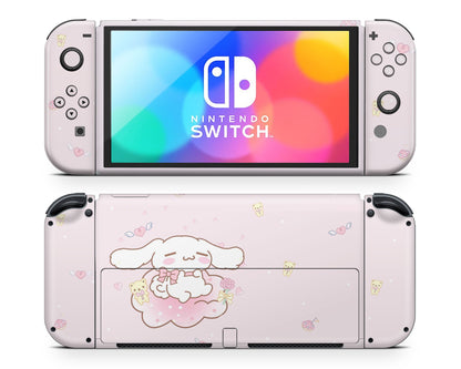 Lux Skins Nintendo Switch OLED Cinnamoroll Cloud Pink Full Set Skins - Anime Cinnamoroll Skin