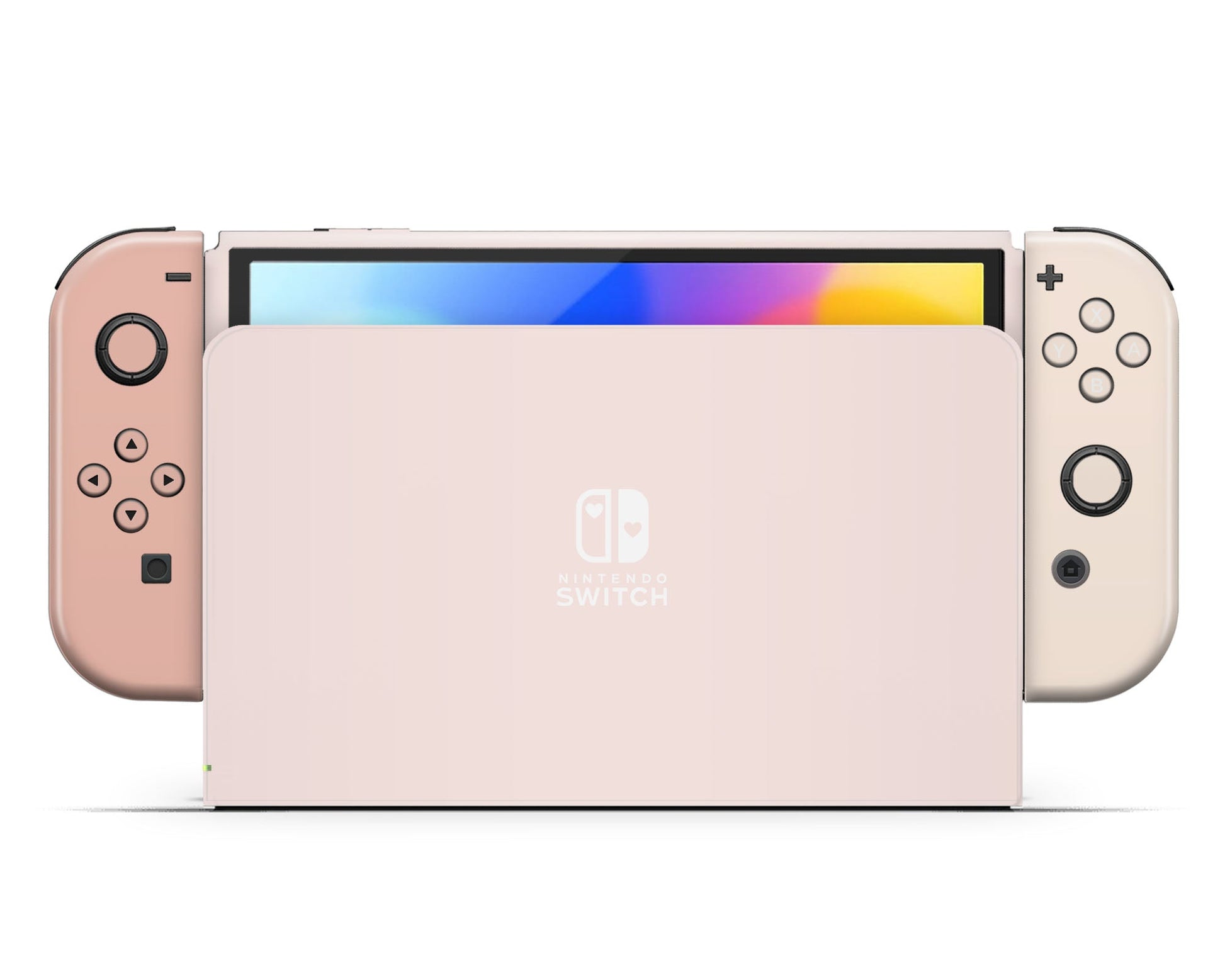 Lux Skins Nintendo Switch OLED Paris Nude Nintendo logo Skins - Solid Colours Colour Blocking Skin