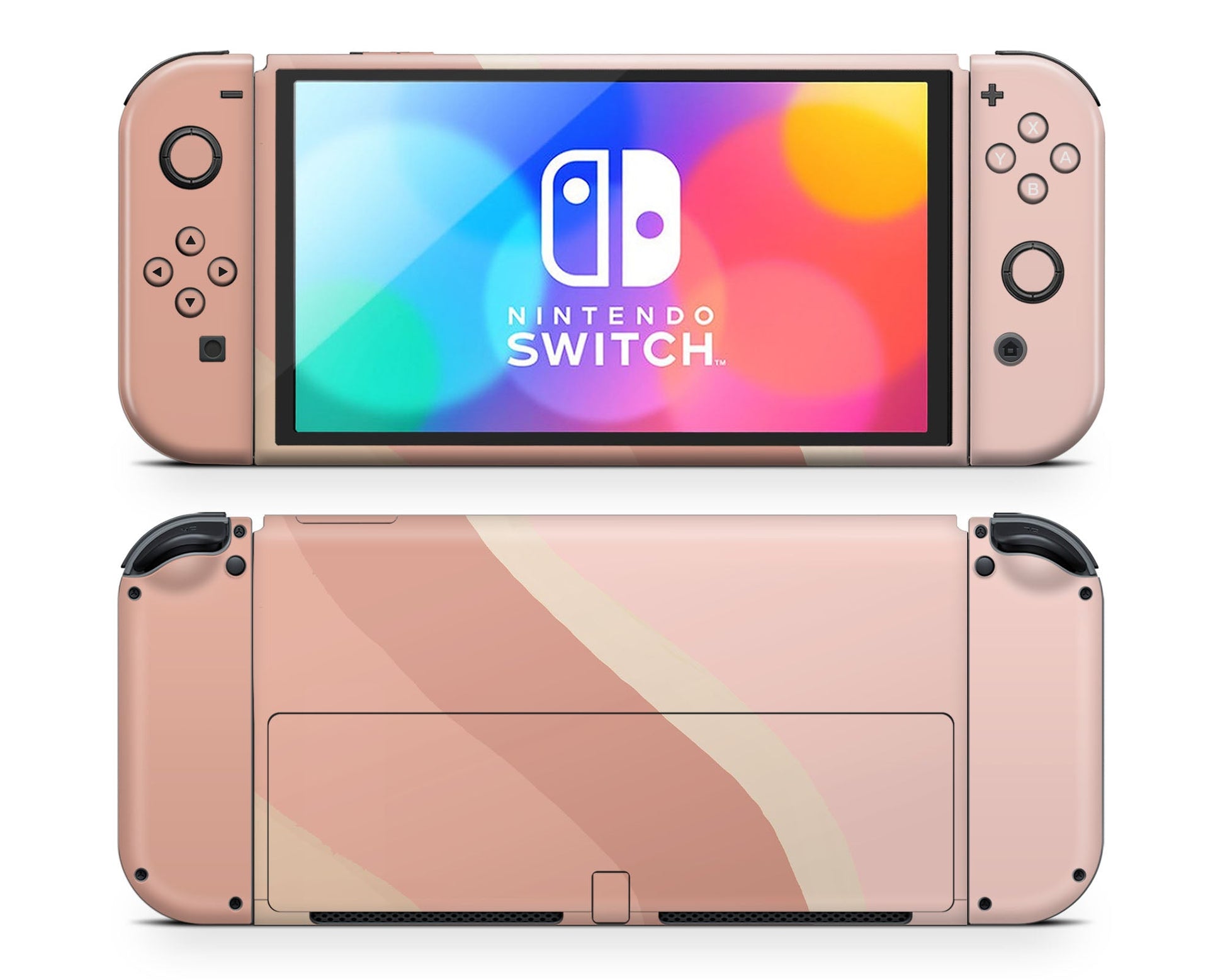 Lux Skins Nintendo Switch OLED Rose Wave Classic no logo Skins - Art  Skin