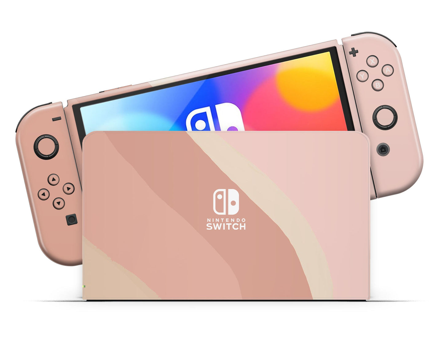 Lux Skins Nintendo Switch OLED Rose Wave Nintendo logo Skins - Art  Skin