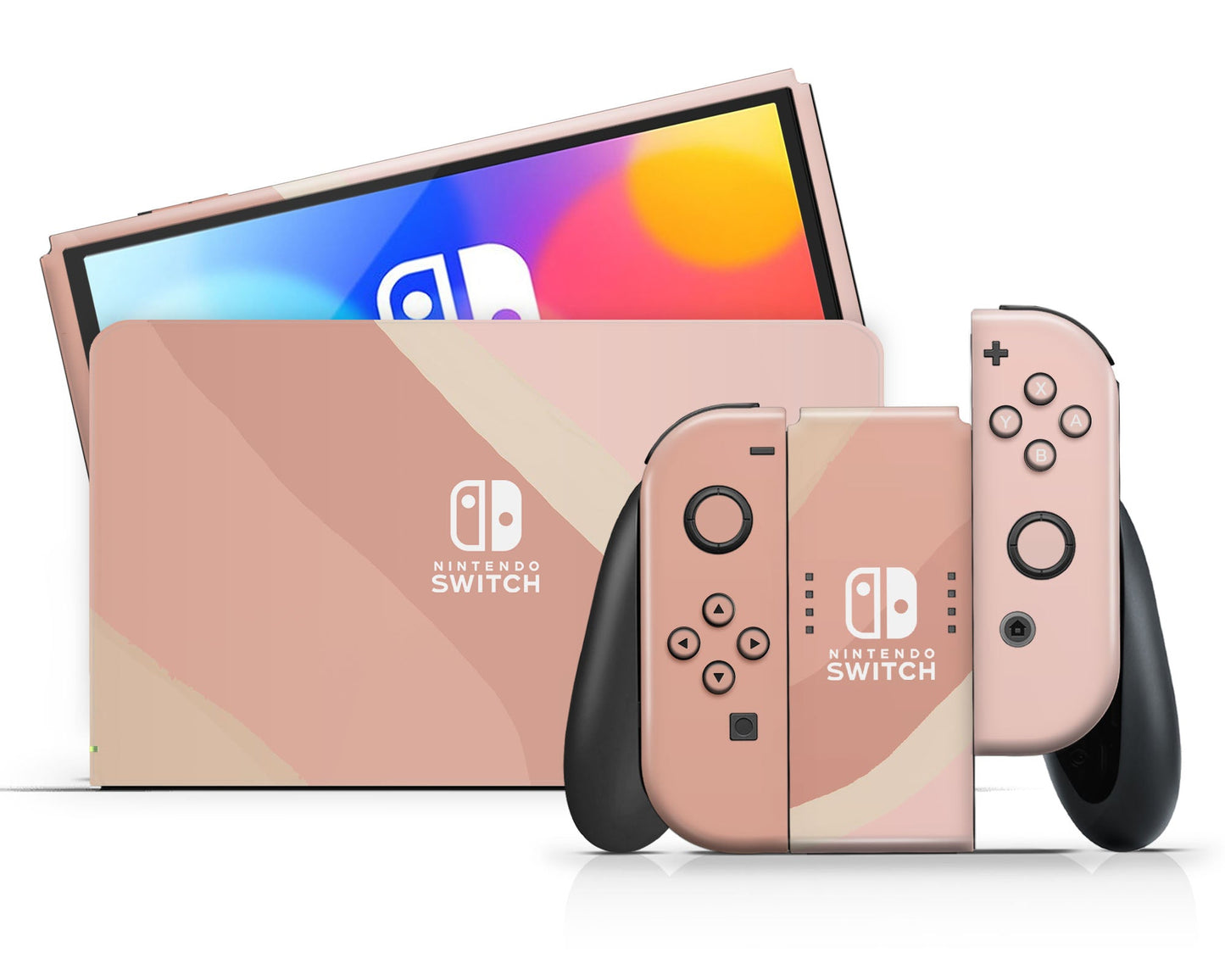 Lux Skins Nintendo Switch OLED Rose Wave Classic no logo Skins - Art  Skin