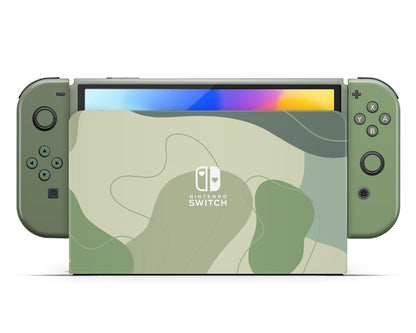 Lux Skins Nintendo Switch OLED Sage Enchanted Forest Nintendo logo Skins - Pattern Abstract Skin