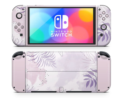 Lux Skins Nintendo Switch OLED Lavender Forest Party Classic no logo Skins - Art Floral Skin