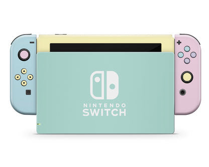 Seafoam Retro 80s Pastel Blocking Nintendo Switch Skin Value Set