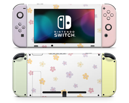 Retro Daisy Flower Nintendo Switch Skin