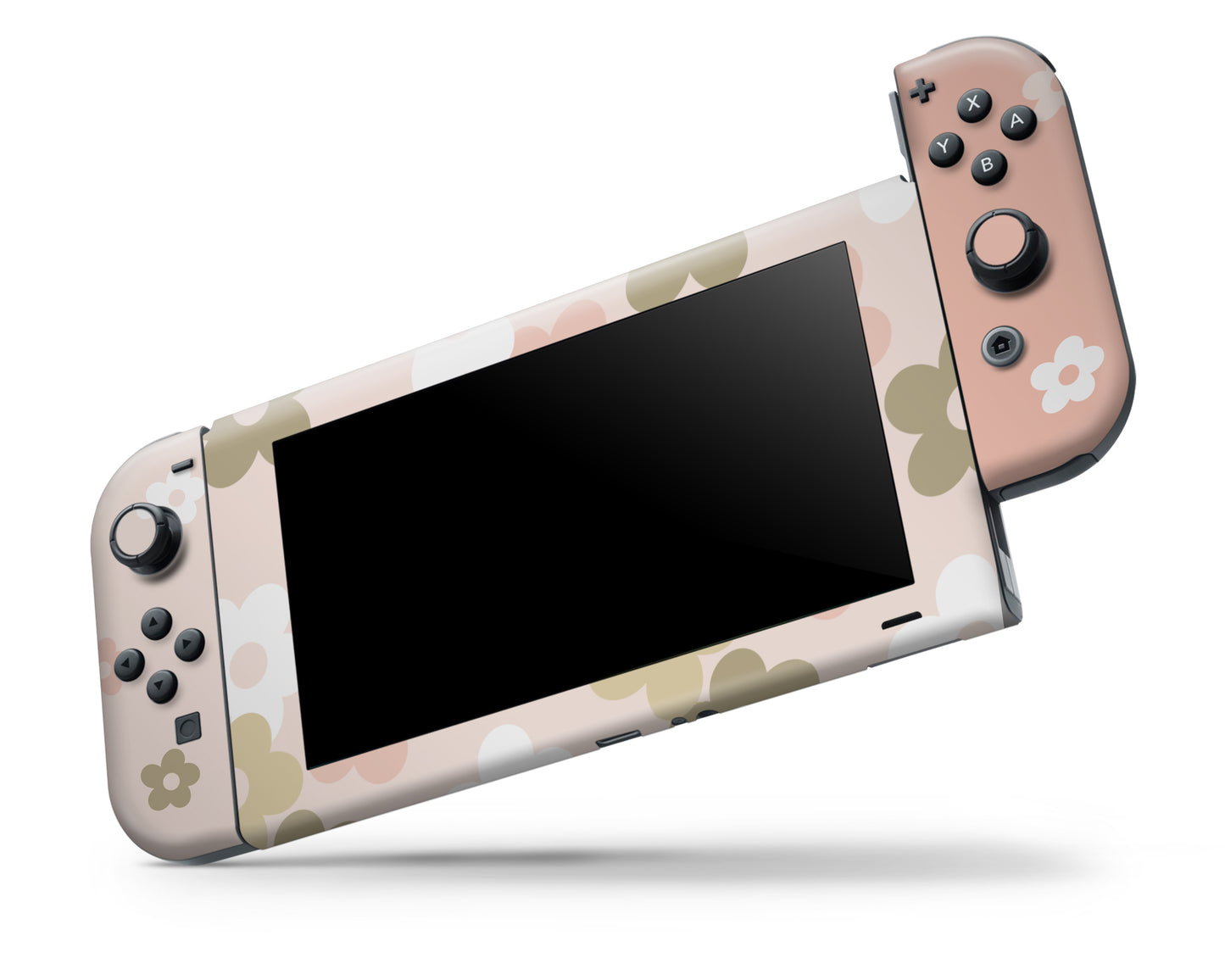 Retro Parisian Pink Floral Nintendo Switch Skin