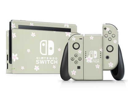 Matcha Daisy Nintendo Switch Skin