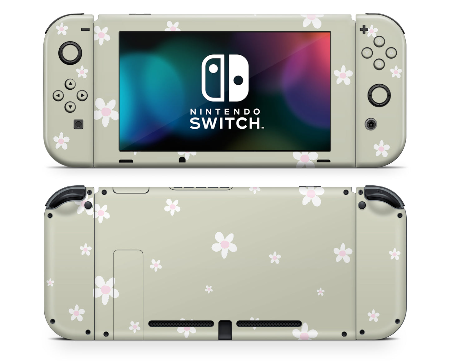 Matcha Daisy Nintendo Switch Skin