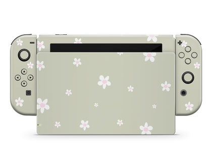 Matcha Daisy Nintendo Switch Skin