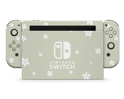 Matcha Daisy Nintendo Switch Skin