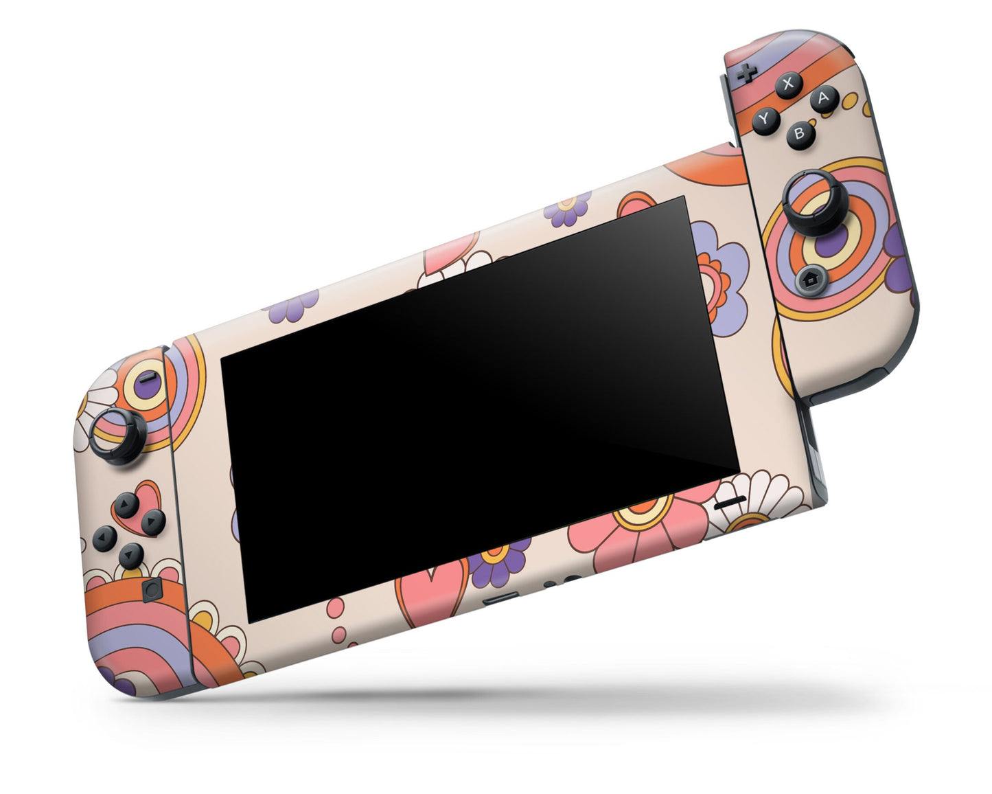 70s Groovy Floral Nintendo Switch Skin