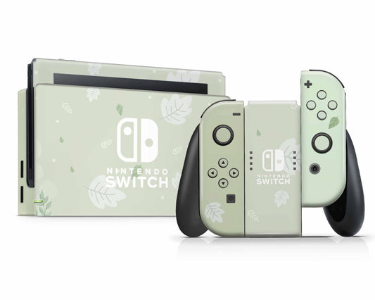 Matcha Leaves Nintendo Switch Skin