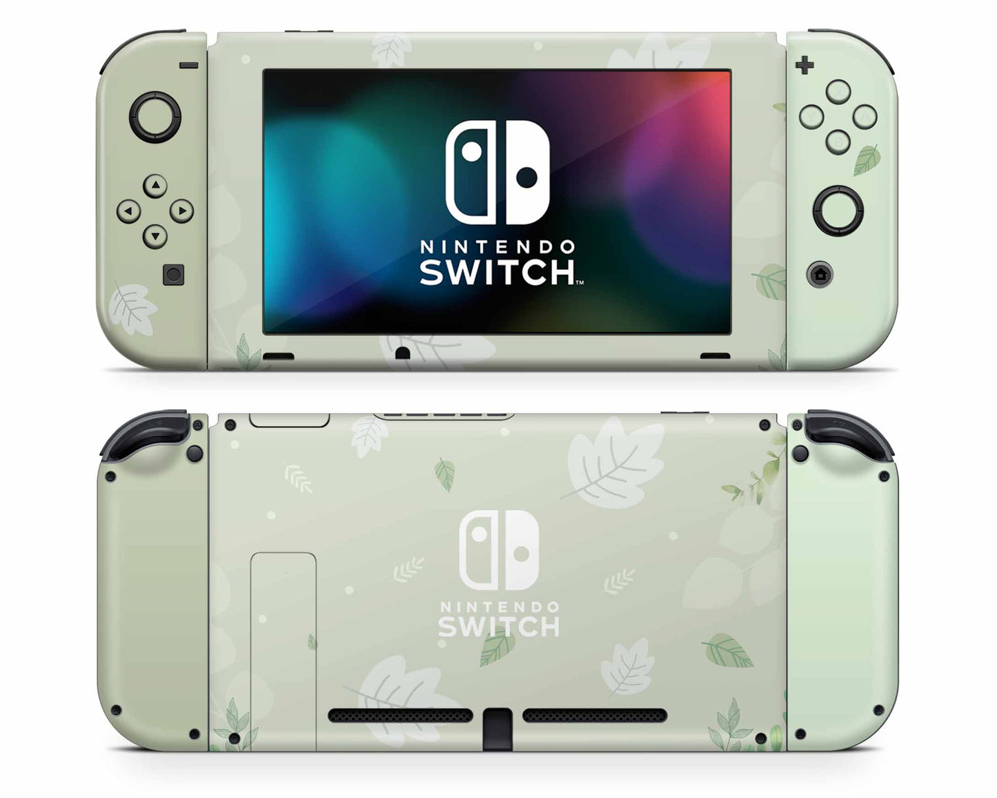 Matcha Leaves Nintendo Switch Skin