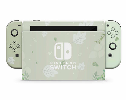 Matcha Leaves Nintendo Switch Skin