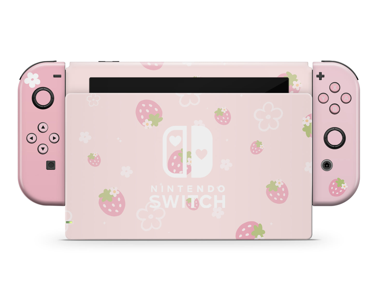 Sweet Strawberry Pink Nintendo Switch Skin