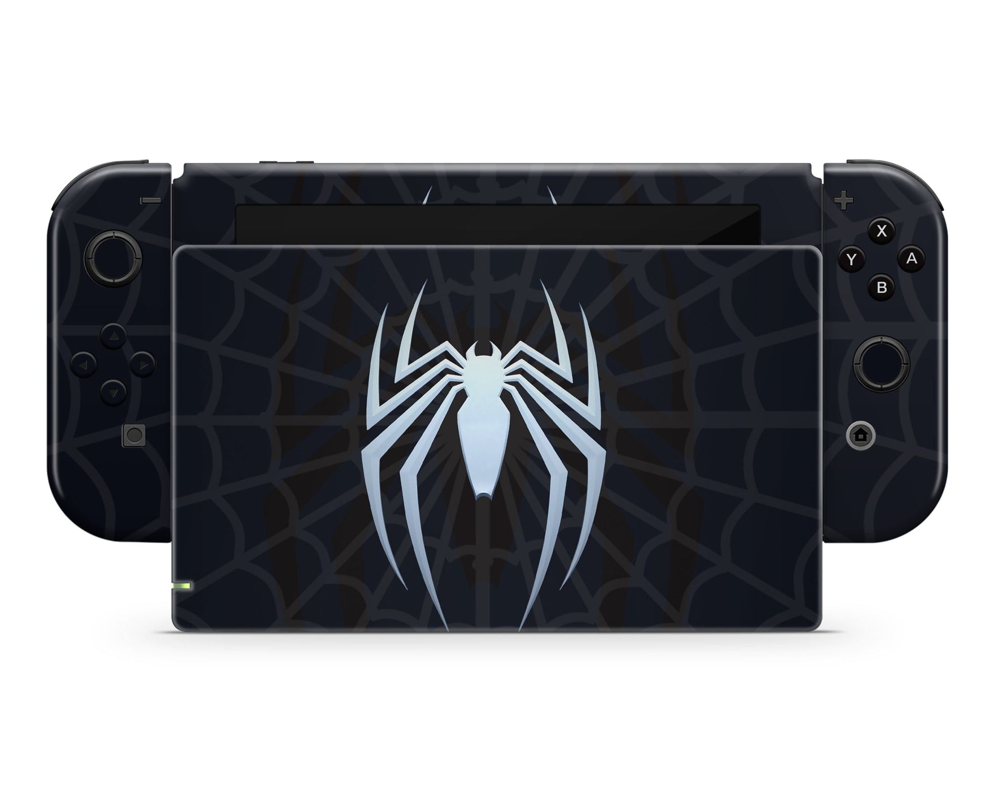 Lux Skins Nintendo Switch Black Spiderman Logo Joycons Only Skins - Pop culture Spiderman Skin