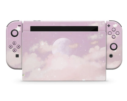 Lux Skins Nintendo Switch Pink Clouds Joycons Only Skins - Art Clouds Skin