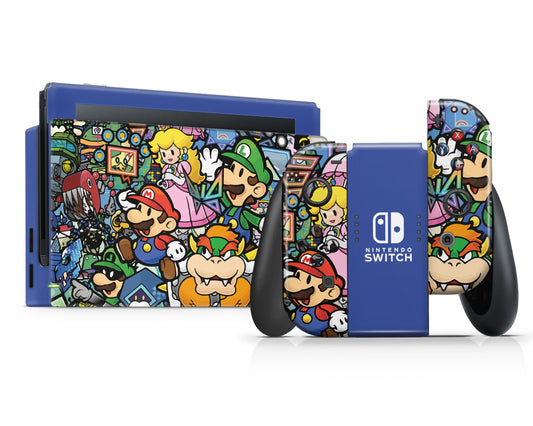 Lux Skins Nintendo Switch Paper Mario Full Set Skins - Pop culture Mario Skin