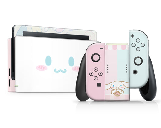 Lux Skins Nintendo Switch Cinnamoroll Cute White Puppy Face Full Set Skins - Anime Cinnamoroll Skin