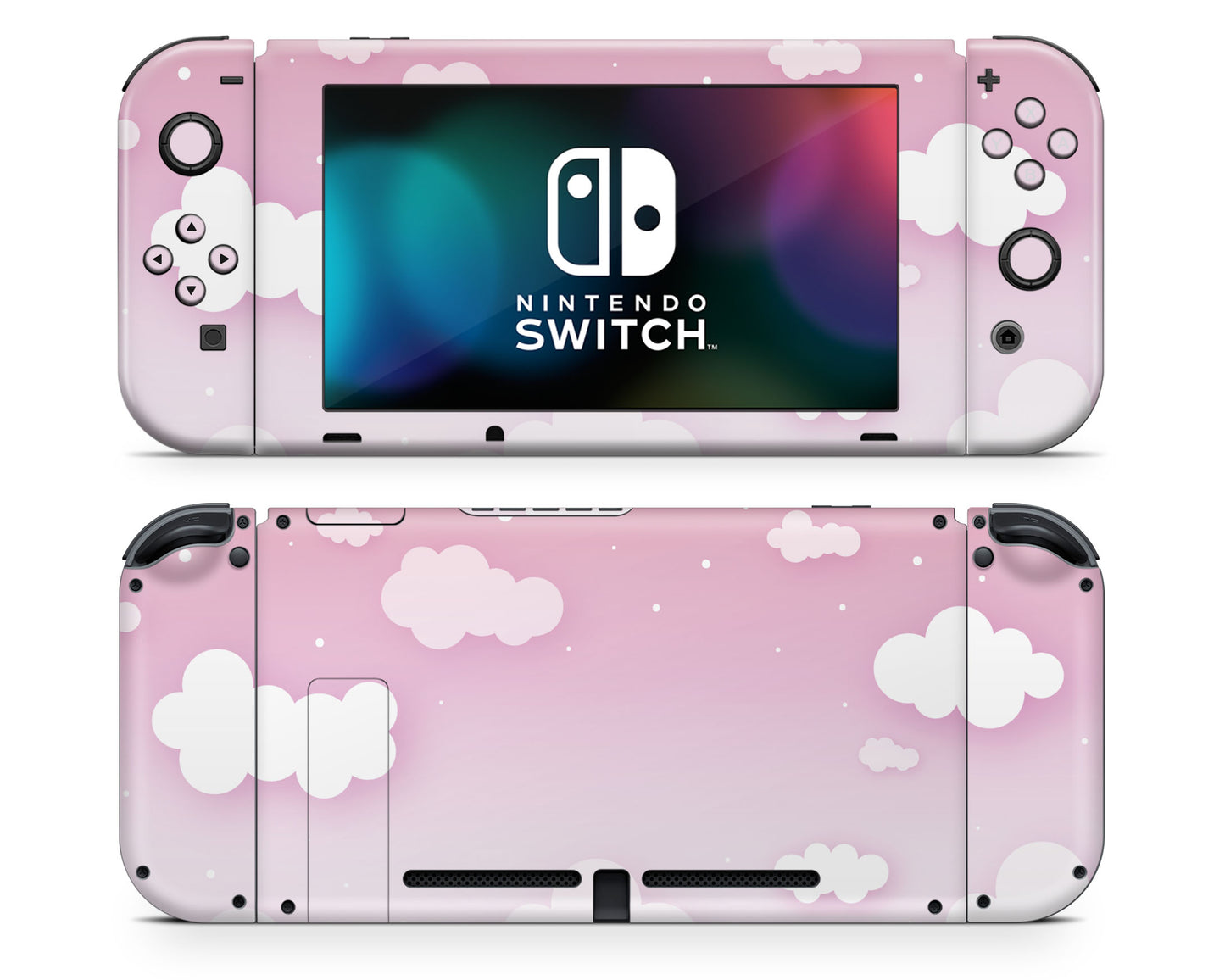 Dreamy Pastel Pink Clouds Nintendo Switch Skin