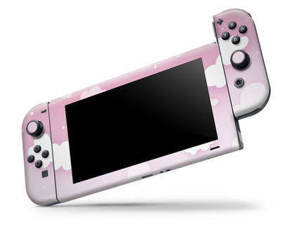 Dreamy Pastel Pink Clouds Nintendo Switch Skin