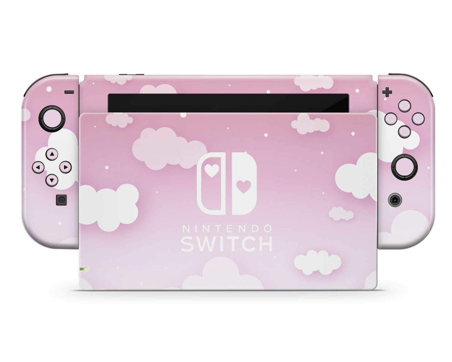 Dreamy Pastel Pink Clouds Nintendo Switch Skin