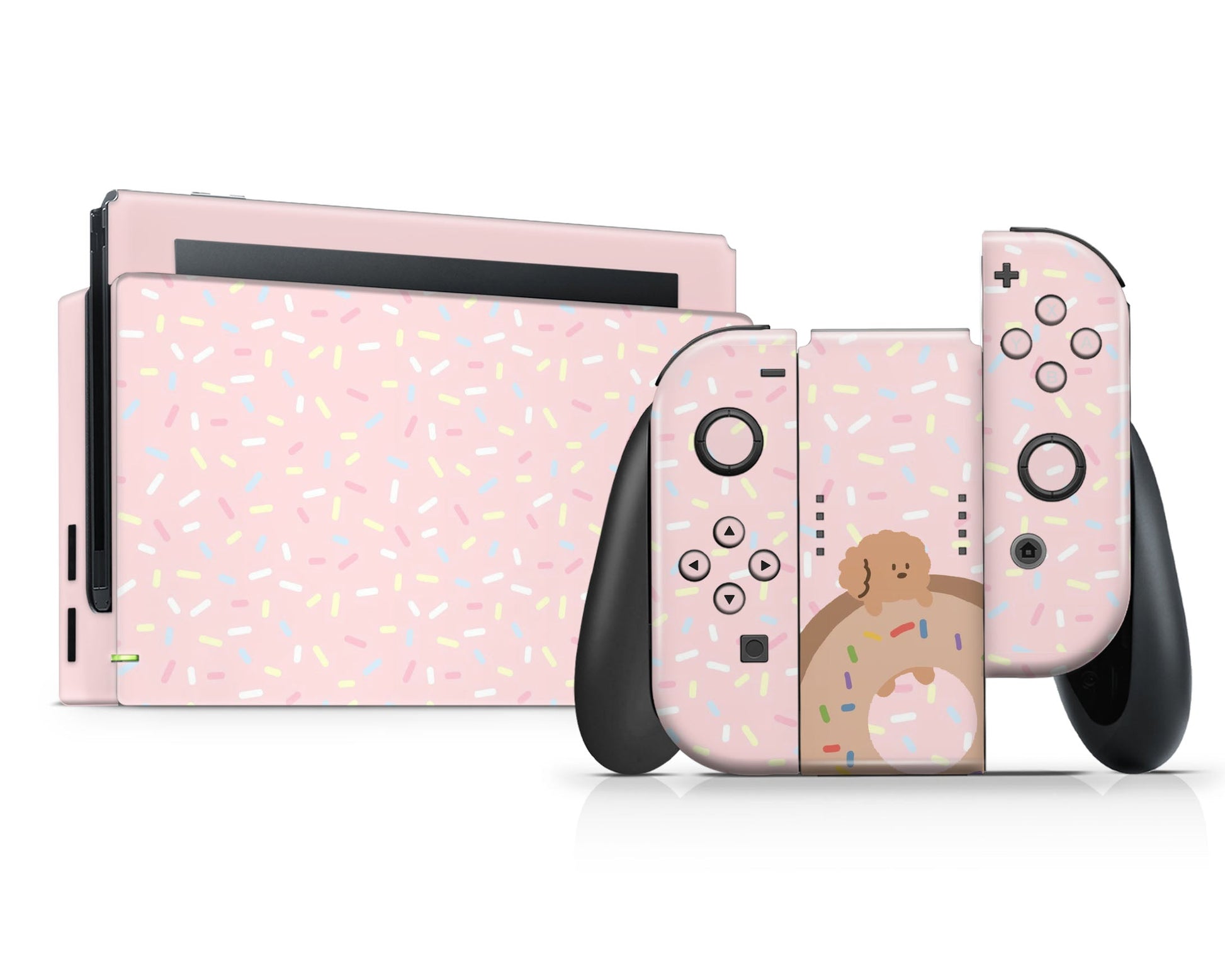 Lux Skins Nintendo Switch Sweet Donut Puppy Full Set Skins - Art Animals Skin