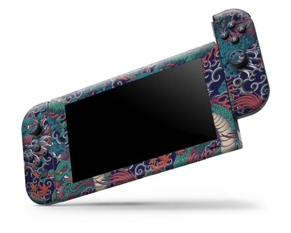 Lux Skins Nintendo Switch Dragon Time Pattern Full Set Skins - Art Artwork Skin