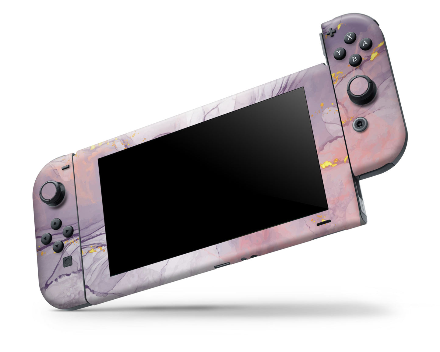 Ethereal Purple Gold Marble Nintendo Switch Skin