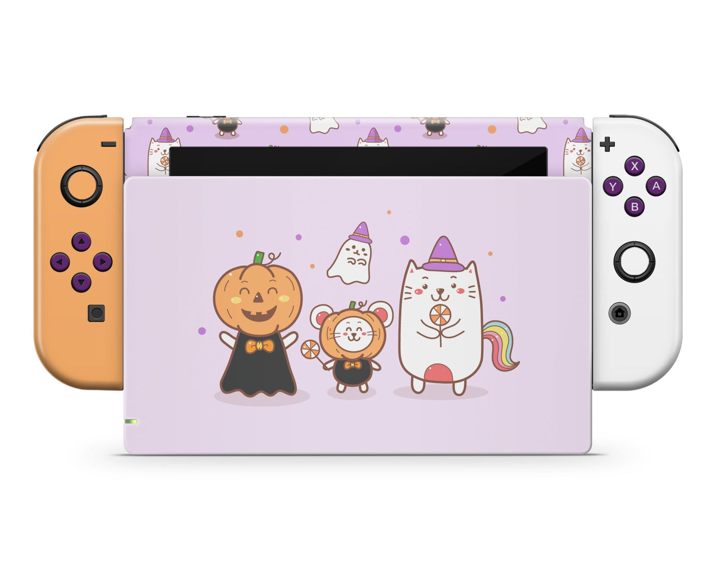 Lux Skins Nintendo Switch Halloween Party Time Joycons Only Skins - Art Cute Skin