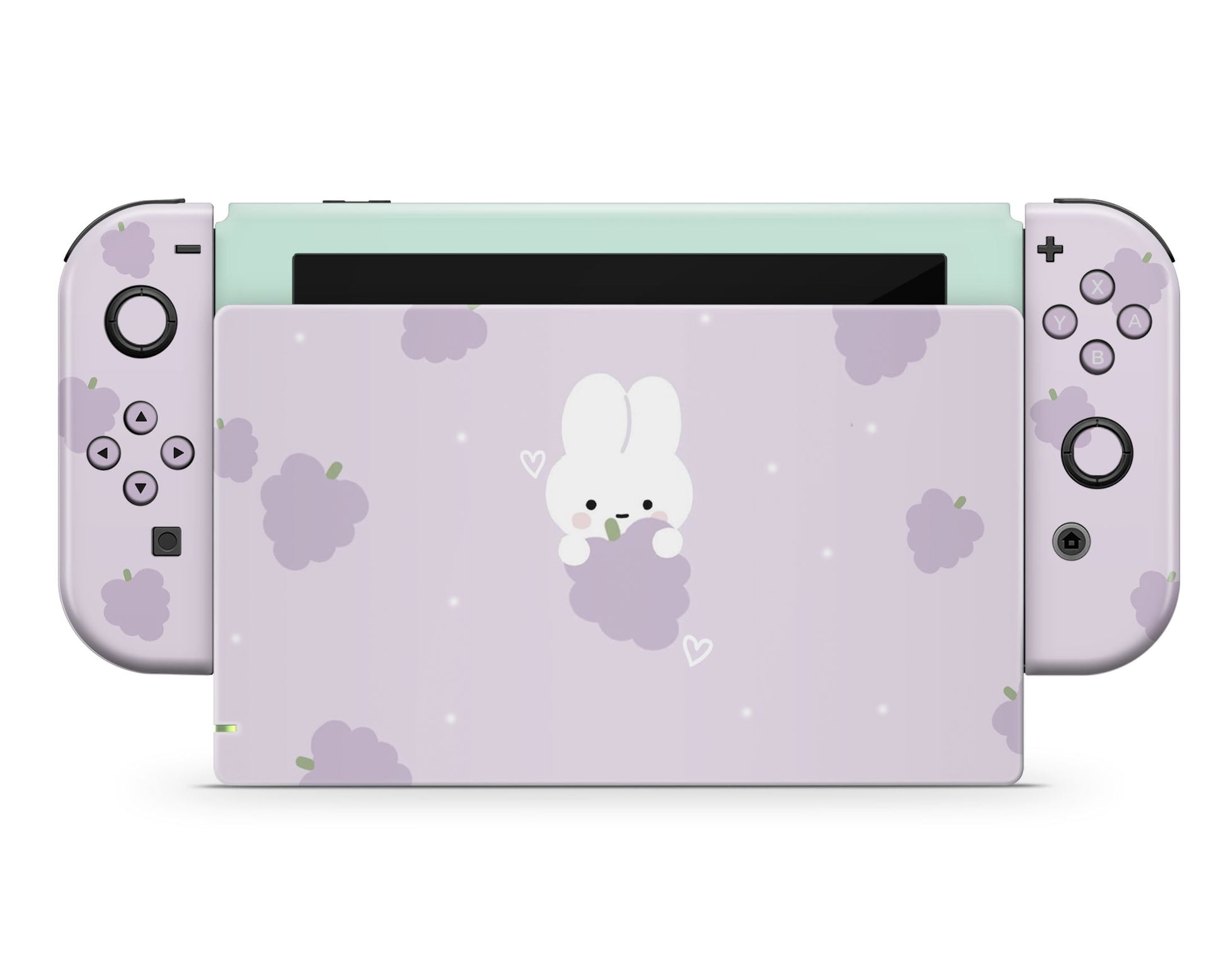 Lux Skins Nintendo Switch Purple Lavender Bunny Rabbit Joycons Only Skins - Art Animals Skin