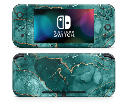 Ethereal Green Marble Nintendo Switch Skin