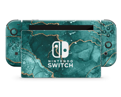 Ethereal Green Marble Nintendo Switch Skin