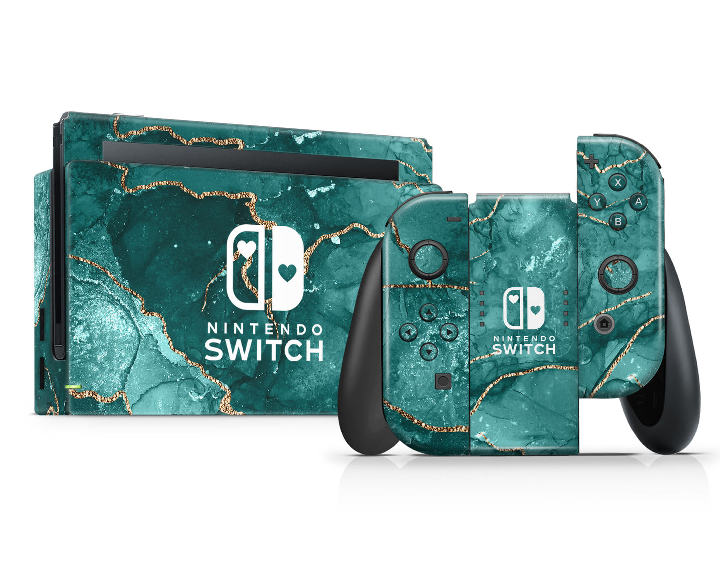 Ethereal Green Marble Nintendo Switch Skin