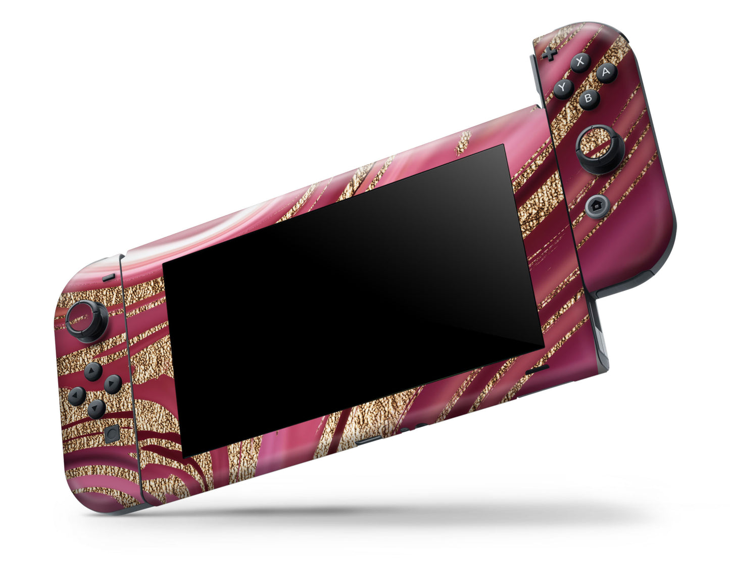 Royal Golden Pink Nintendo Switch Skin