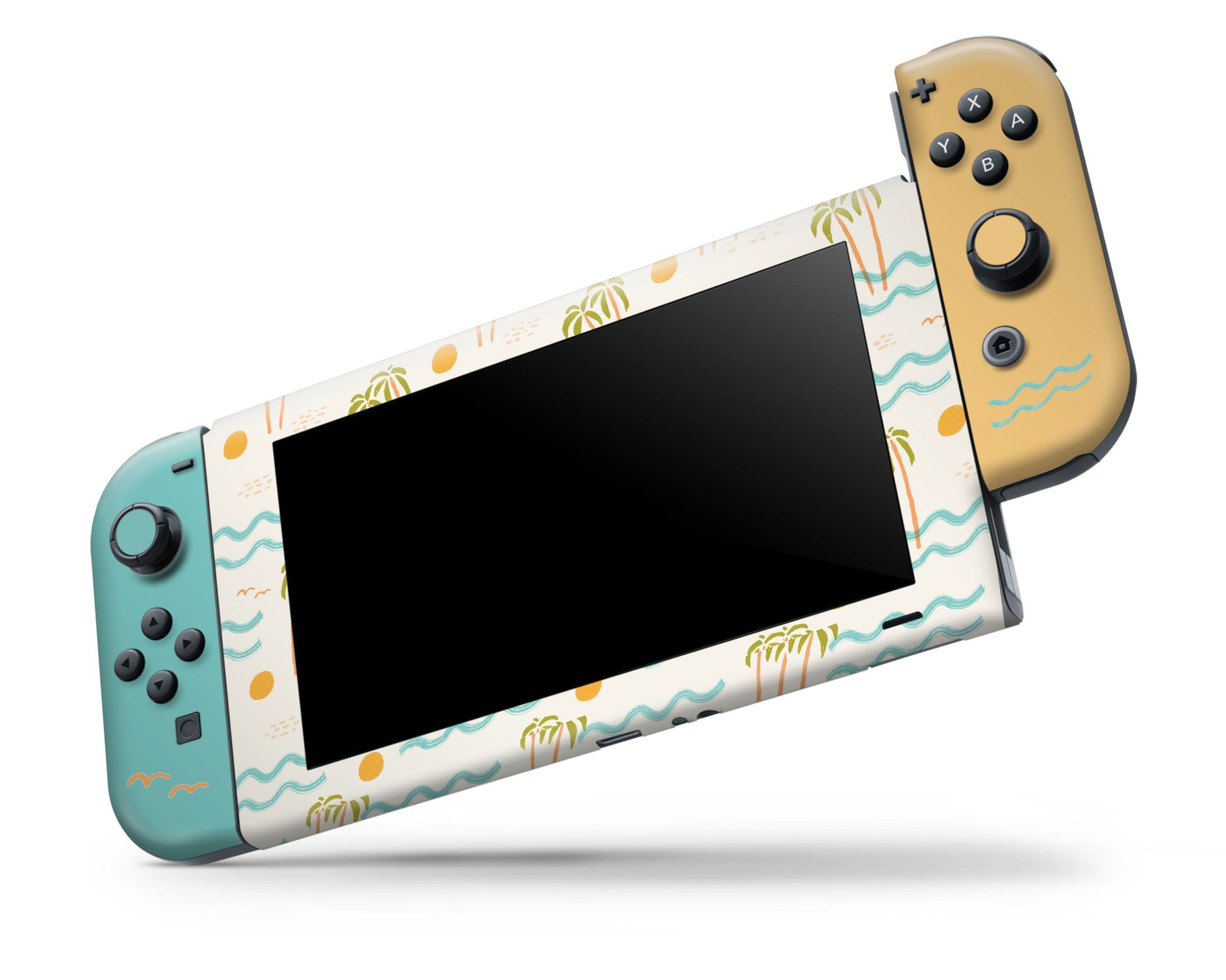 Lux Skins Nintendo Switch Tropical Festival Palm Trees Full Set Skins - Art Floral Skin