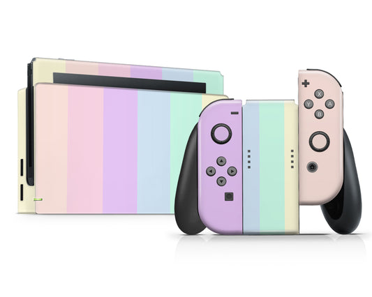 Pastel Stripes Nintendo Switch Skin