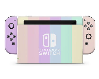 Pastel Stripes Nintendo Switch Skin