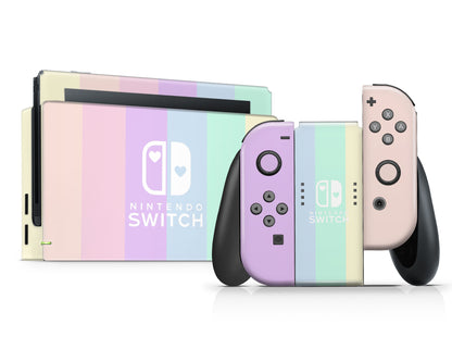 Pastel Stripes Nintendo Switch Skin