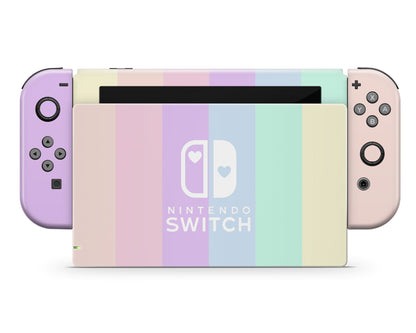 Pastel Stripes Nintendo Switch Skin