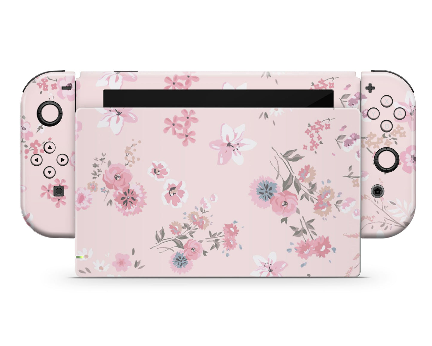 Pretty Pink Flowers Nintendo Switch Skin