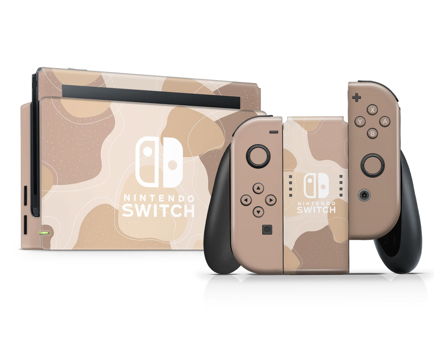 Natural Brown Abstract Nintendo Switch Skin