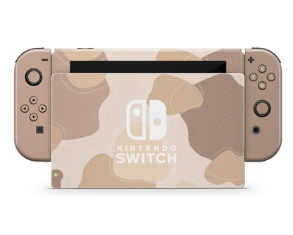 Natural Brown Abstract Nintendo Switch Skin