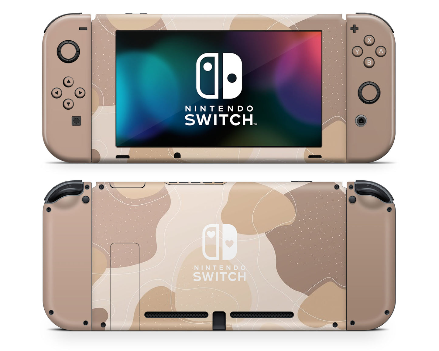 Natural Brown Abstract Nintendo Switch Skin