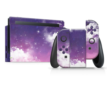 Purple Night Clouds Nintendo Switch Skin